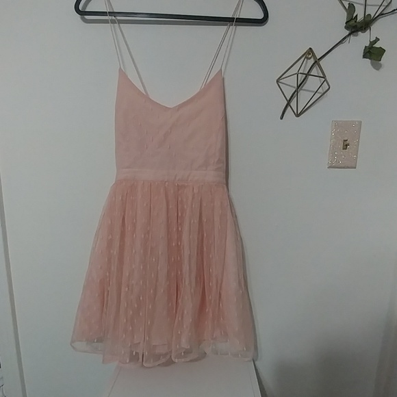 Forever 21 Dresses & Skirts - F21 Pink Scoop-Back Polka Dot Dress